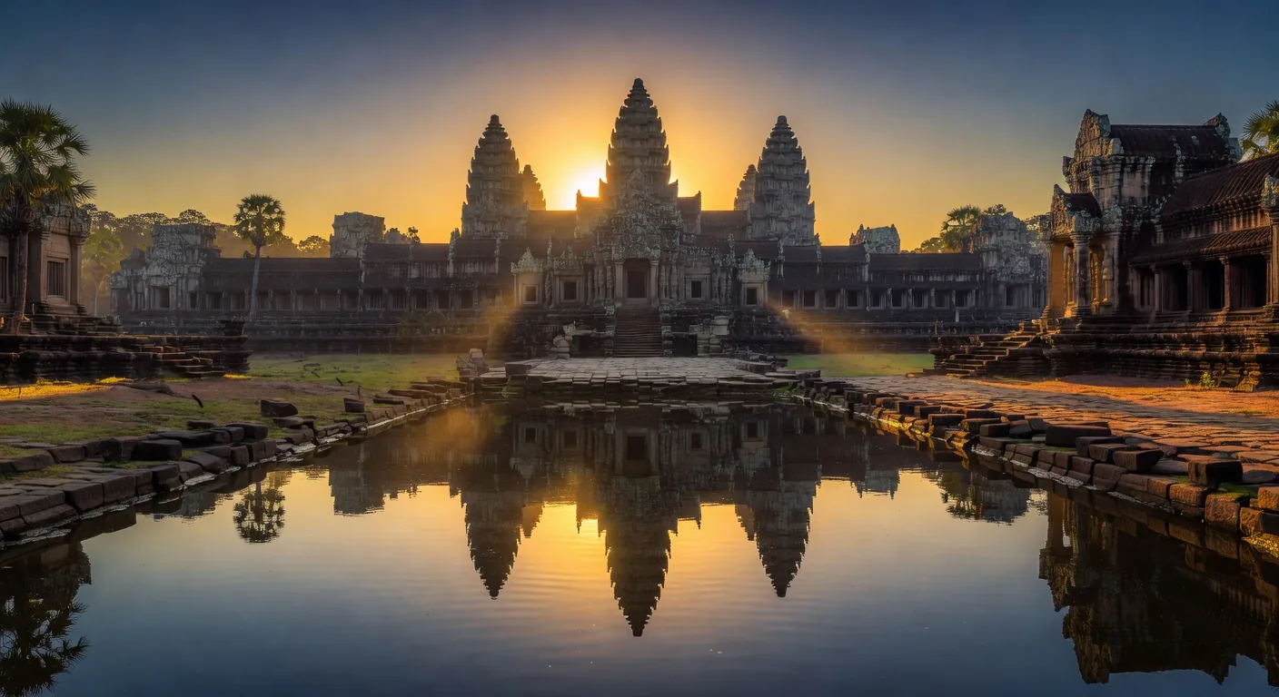 Angkor Wat at spring equinox sunrise
