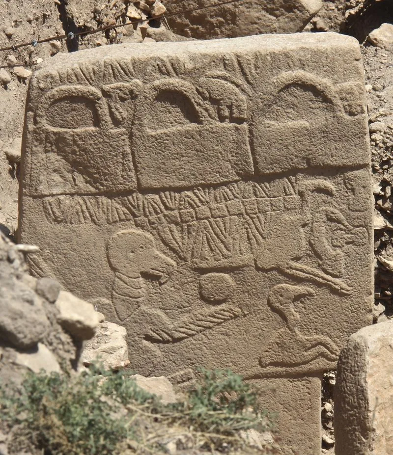 Gobekli Tepe Pillar 43 - The Vulture Stone (actual photograph)