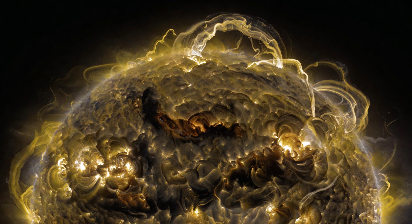 Solar flare eruption from the Sun's surface